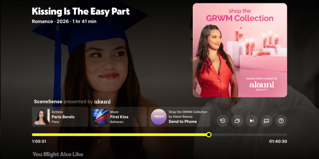 Image of Tubi's new Scene Sensation ad feature.